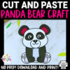 Printable Panda Bear Craft Template for Kids Preschool Toddler elementary nursing home 13