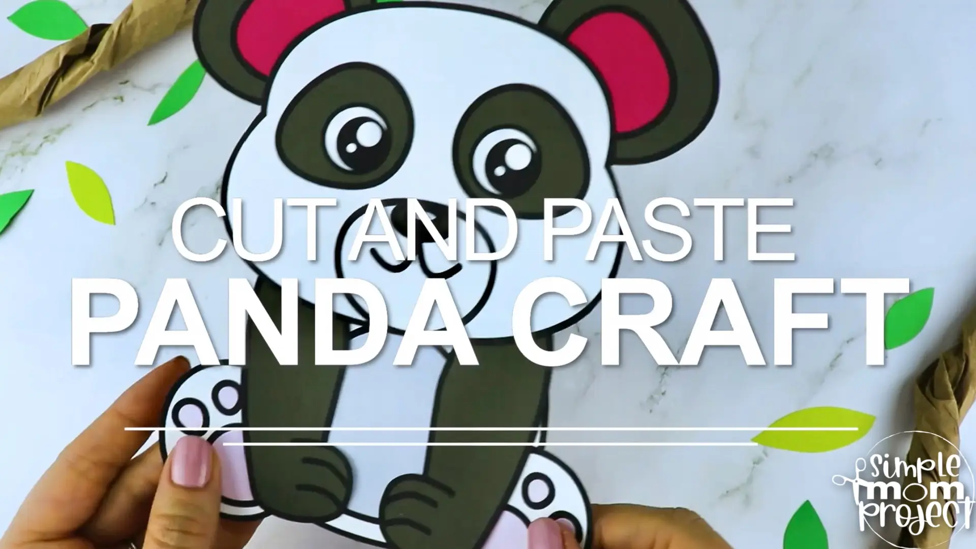 Printable Panda Bear Craft Template for Kids Preschool Toddler elementary nursing home