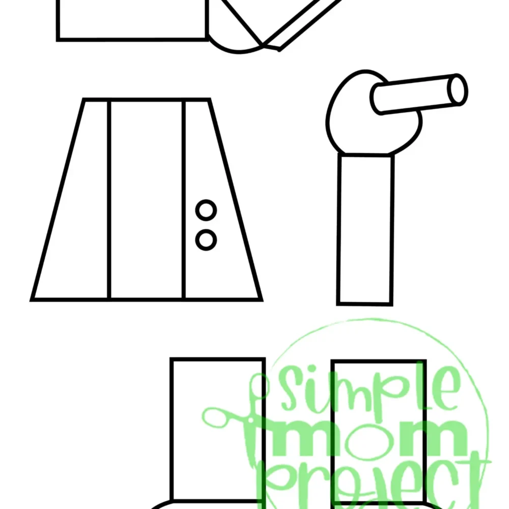 Printable Teacher Paper Bag Puppet Community Helper Craft for Kids Preschooler Toddler 4