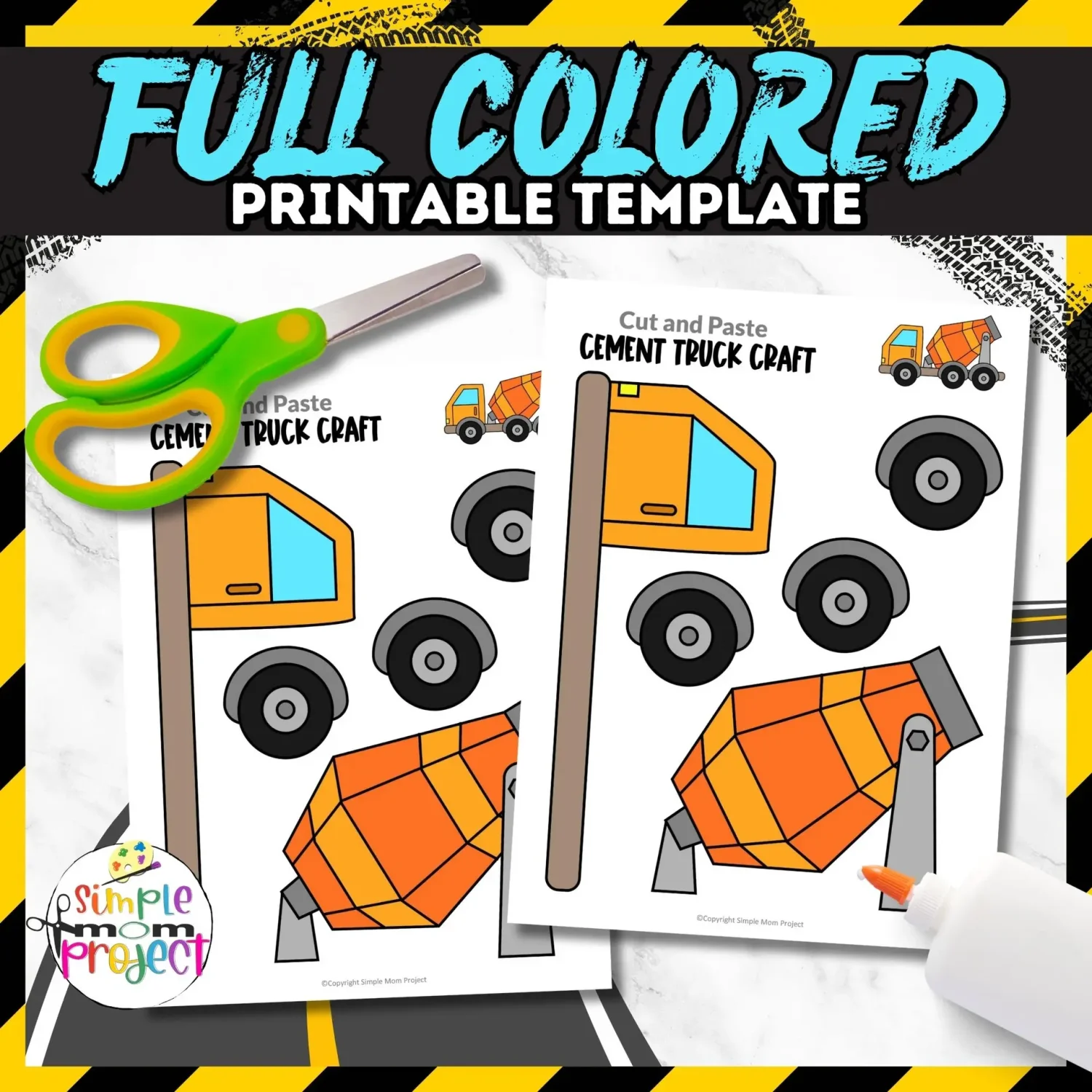 Engage young builders with a fun cement truck craft printable! This template helps preschoolers and kindergartners improve scissor skills while enjoying creative activities. It's perfect for decor, cards, and projects, making quality time both fun and educational. With minimal prep needed, this downloadable cement truck template set is a great resource for home or classroom creativity!