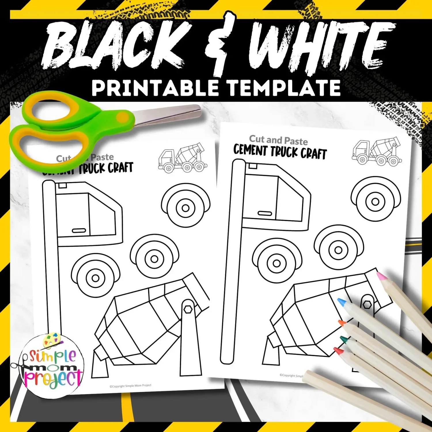 Engage young builders with a fun cement truck craft printable! This template helps preschoolers and kindergartners improve scissor skills while enjoying creative activities. It's perfect for decor, cards, and projects, making quality time both fun and educational. With minimal prep needed, this downloadable cement truck template set is a great resource for home or classroom creativity!