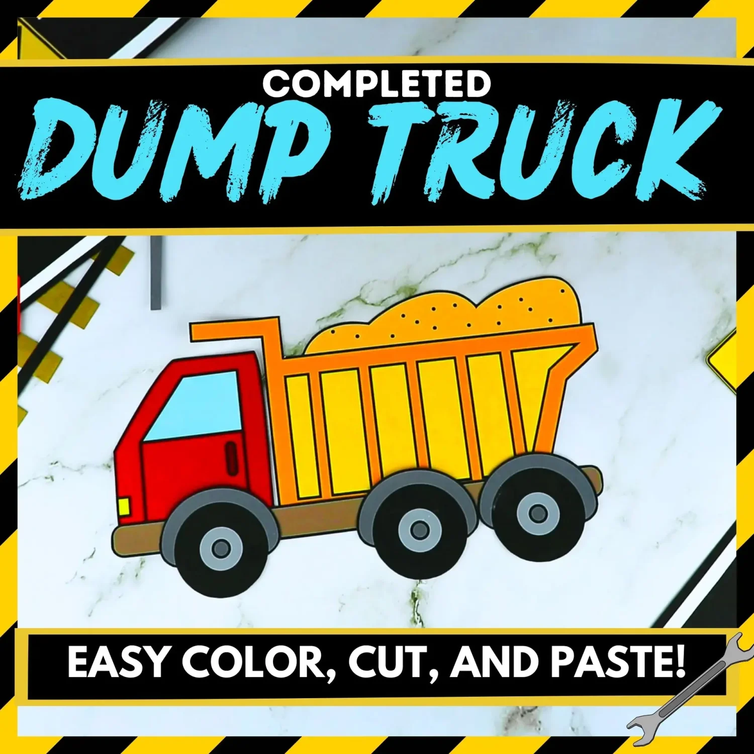 Engage young builders with a fun dump truck craft printable! This template helps preschoolers and kindergartners improve scissor skills while enjoying creative activities. It's perfect for decor, cards, and projects, making quality time both fun and educational. With minimal prep needed, this downloadable dump truck template set is a great resource for home or classroom creativity!