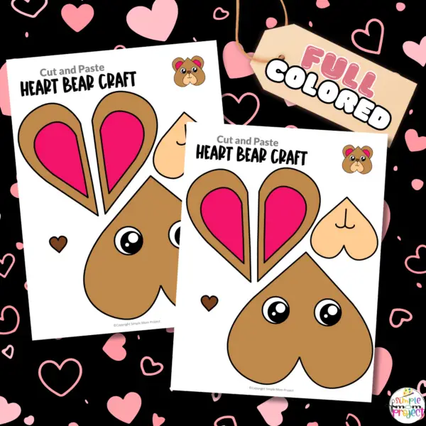 Looking for a fun weekend project for kids? Try crafting our heart-shaped bear, a favorite in animal crafts! This printable activity enhances children's coloring, cutting, and pasting skills while teaching about the letter B, shapes, and fun bear facts. Enjoy a creative and whimsical experience with our snip-and-stick heart bear craft! ❤️