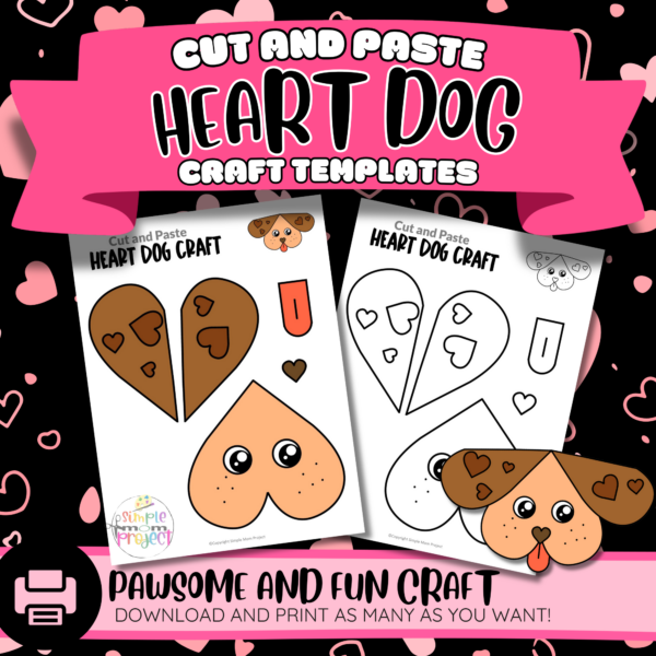 Enjoy making this delightful heart-shaped dog craft with a printable template that includes easy instructions and a tutorial video. It's a fun way to introduce kids to dogs or the "D" sound. Once finished, display the crafts proudly! You can also print multiple templates for family crafting fun. Let the creativity begin!