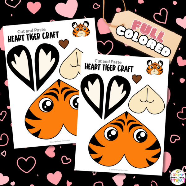 Get ready for double the fun with this printable heart tiger craft template! It's a creative and educational project that teaches about safari animals, shapes, and the alphabet. As children cut, paste, and color, they enhance fine motor skills and creativity. With simple steps, kids can craft their own heart tiger, making it an ideal activity for bonding and entertainment at home. Let the crafting adventures begin!