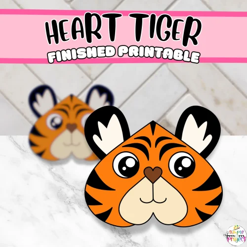 Get ready for double the fun with this printable heart tiger craft template! It's a creative and educational project that teaches about safari animals, shapes, and the alphabet. As children cut, paste, and color, they enhance fine motor skills and creativity. With simple steps, kids can craft their own heart tiger, making it an ideal activity for bonding and entertainment at home. Let the crafting adventures begin!