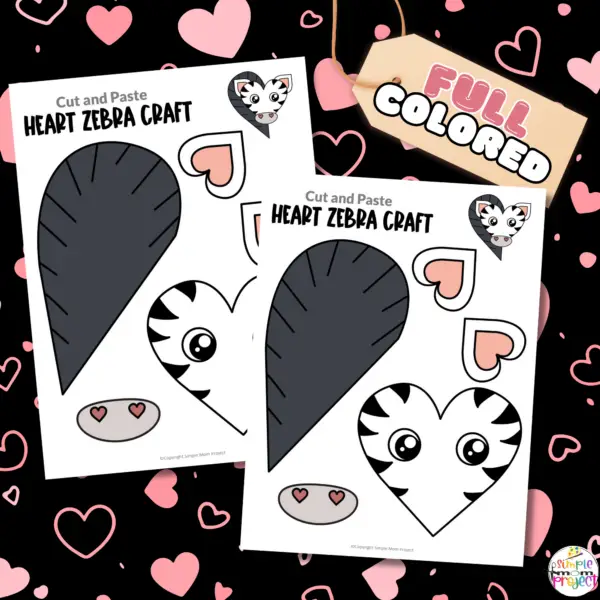 Get ready for a fun zebra adventure with this heart-shaped zebra craft template! Kids can color, cut, and glue, sparking creativity for art projects or greeting cards. Pair it with storytime for a magical experience. Print as many templates as you like and start crafting!