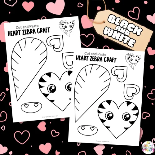 Get ready for a fun zebra adventure with this heart-shaped zebra craft template! Kids can color, cut, and glue, sparking creativity for art projects or greeting cards. Pair it with storytime for a magical experience. Print as many templates as you like and start crafting!