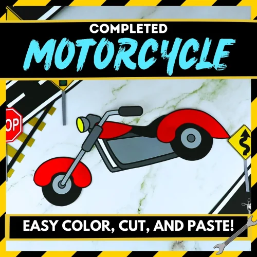 If your kids love toy cars or motorcycles, today is their lucky day! We have a printable motorcycle craft template for coloring and crafting. This activity is great for teaching preschoolers about the letter M and different modes of transportation. It's also a fun way to develop fine motor skills and creativity. Grab your kids, enjoy this project, and share the printable with friends! Let the crafting fun begin!