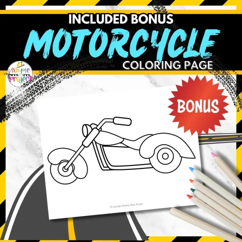 If your kids love toy cars or motorcycles, today is their lucky day! We have a printable motorcycle craft template for coloring and crafting. This activity is great for teaching preschoolers about the letter M and different modes of transportation. It's also a fun way to develop fine motor skills and creativity. Grab your kids, enjoy this project, and share the printable with friends! Let the crafting fun begin!