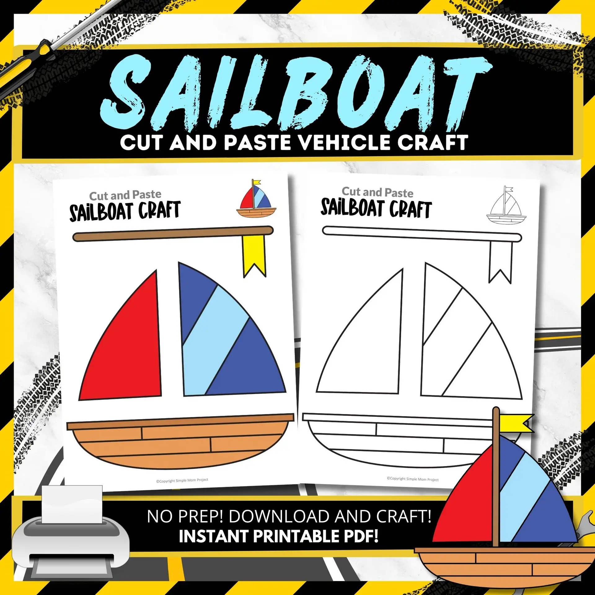 Brighten your kiddos' day with a fun printable sailboat craft! Using basic supplies and our template, children can enjoy a colorful activity that enhances fine motor skills and creativity. Ideal for lessons on vehicles or artsy afternoons, the craft includes simple steps, pictures, written instructions, and a tutorial video. Gather the family for a memorable crafting session!