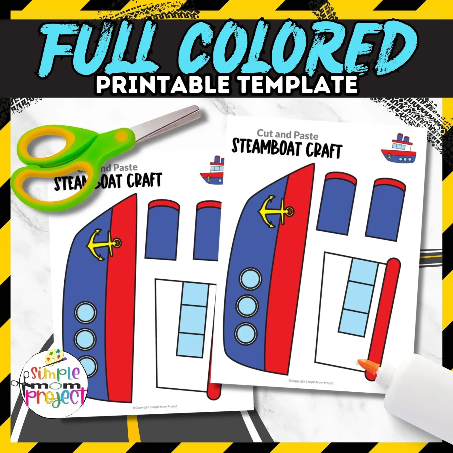 Embark on a creative adventure with a printable steamboat craft for kids! This engaging steamboat project enhances lessons on transportation and helps children develop motor skills, focus, and creativity. Follow our easy step-by-step guide or watch the tutorial video. Share this fun craft with loved ones and enjoy a crafting journey together!