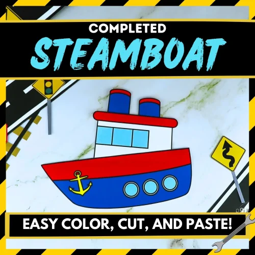 Embark on a creative adventure with a printable steamboat craft for kids! This engaging steamboat project enhances lessons on transportation and helps children develop motor skills, focus, and creativity. Follow our easy step-by-step guide or watch the tutorial video. Share this fun craft with loved ones and enjoy a crafting journey together!