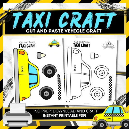 Craft time is essential for keeping kids entertained at home! Check out our fun taxi cab craft template available in black and white or vibrant colors to enhance coloring, cutting, and sticking skills. Incorporate recycled materials for eco-friendly creativity. Follow our easy step-by-step guide with pictures, written instructions, and a tutorial video for a great family crafting experience!