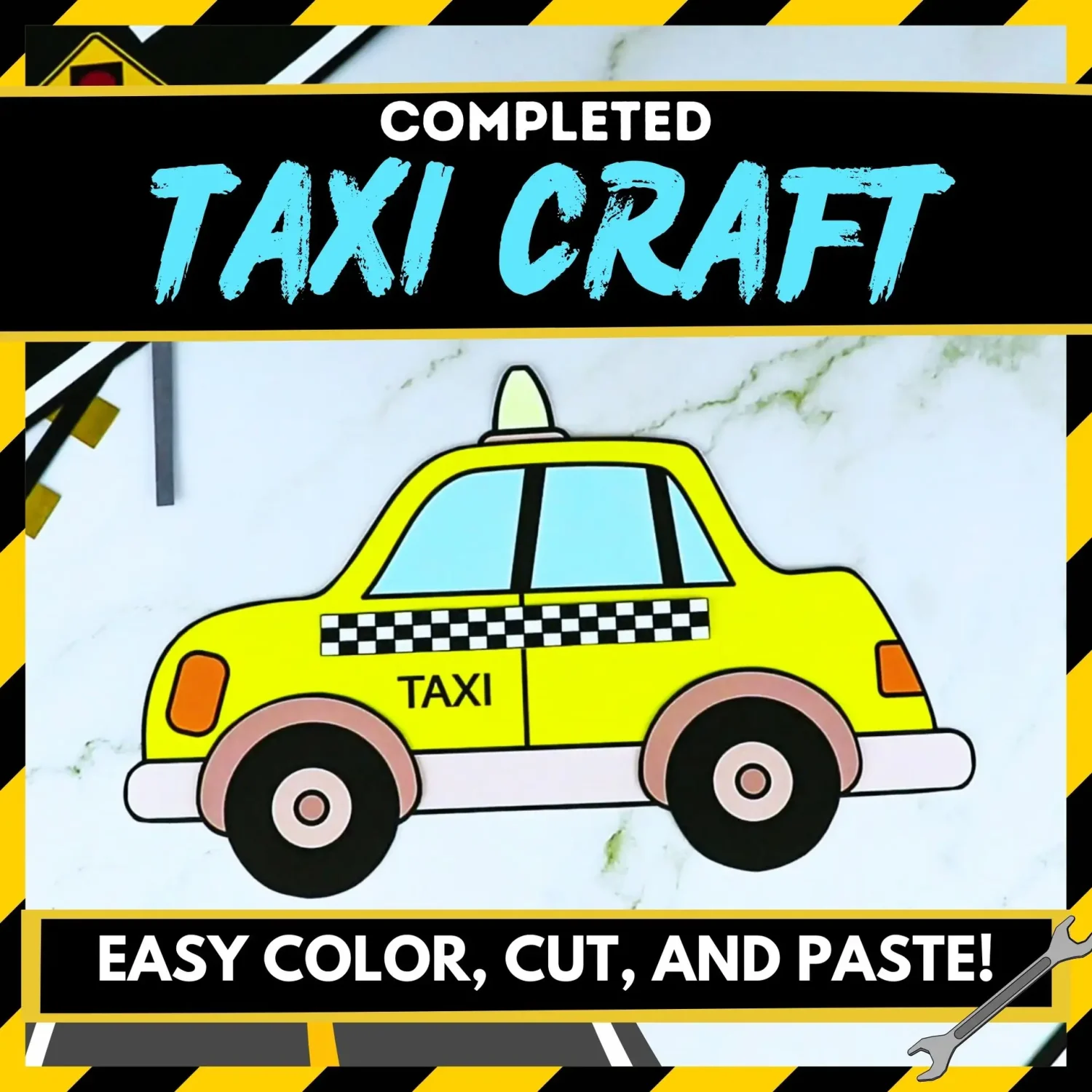 Craft time is essential for keeping kids entertained at home! Check out our fun taxi cab craft template available in black and white or vibrant colors to enhance coloring, cutting, and sticking skills. Incorporate recycled materials for eco-friendly creativity. Follow our easy step-by-step guide with pictures, written instructions, and a tutorial video for a great family crafting experience!