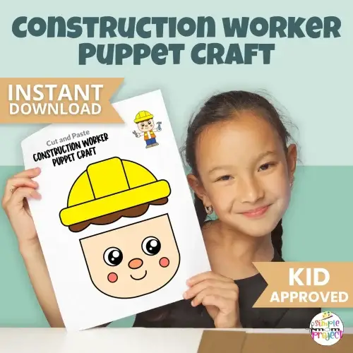 Try this fun Construction Worker Craft for Kids! Ideal for community helper units, building themes, or pretend-play centers. A great way to build fine motor skills and spark creativity in early learners.