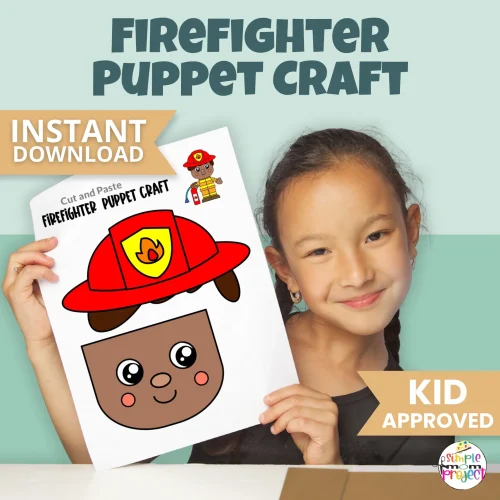 This Firefighter Paper Bag Puppet Printable is a low-prep craft kids love 🔥🖨️ Designed for preschool and kindergarten classrooms, homeschool learning, and dramatic play centers. Includes inclusive skin tones and easy-to-assemble templates.
