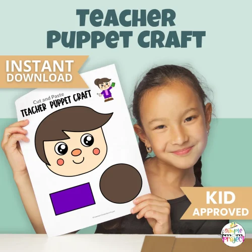 Add this Teacher Paper Bag Puppet Craft to your dramatic play or community helper activities! Kids can create their own teacher puppet and use it for storytelling, role play, and social-emotional learning. Printable, simple, and classroom-friendly.