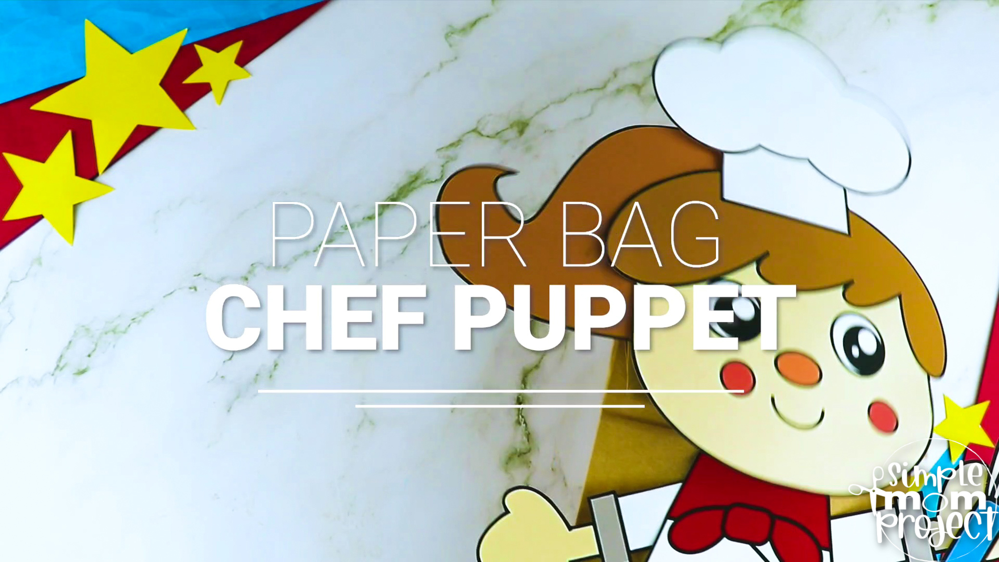 Printable Chef Paper Bag Puppet Community Helper Craft for Kids Preschooler Toddler 9