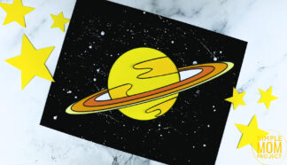 Saturn Cut and Paste Printable Craft Template - Simple Mom Project Store