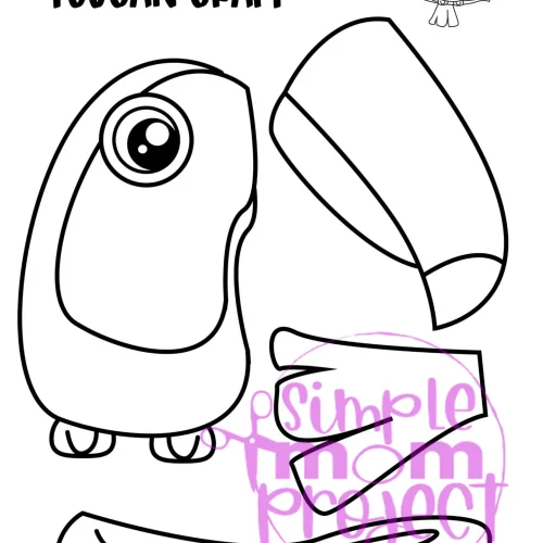 Printable Toucan Craft Template for Kids Preschool Toddler elementary nursing home 11