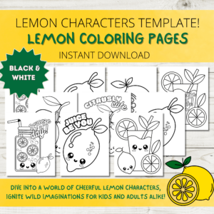 Get ready for a zesty adventure with our lemon-themed coloring pages! Dive into a world of cheerful lemon characters, refreshing lemonade, and puns that will make you peel with laughter. It's a fun-filled journey that will boost fine motor skills and ignite wild imaginations for kids and adults alike!