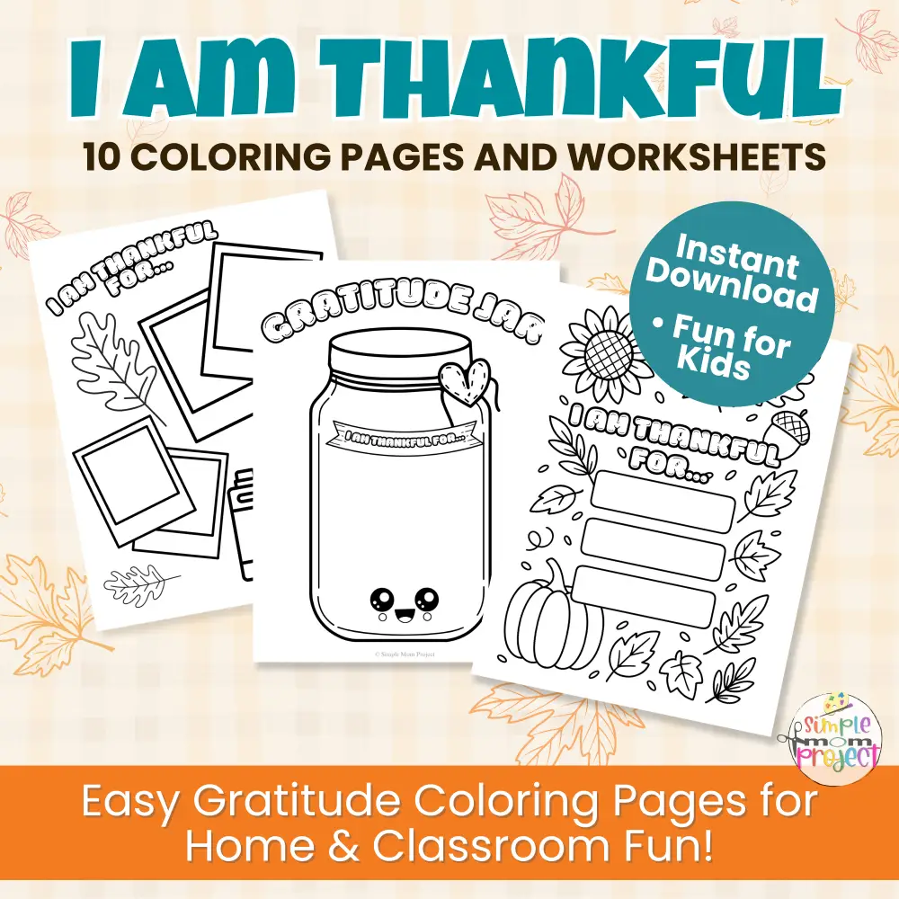Celebrate gratitude this fall with these adorable I Am Thankful Coloring Pages! A fun, easy printable for home, classroom, or homeschool. Teach thankfulness through creativity — just print and color! 🍂✏️