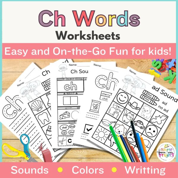 These awesome worksheets are like secret agents on a mission to supercharge kids' phonics skills and conquer the mighty "ch" sound in the most epic way possible! With exciting coloring quests and brain-teasing word hunts, each task is a treasure trove of fun waiting to be explored. Parents and teachers are in for a treat with this mix of activities that spark imagination and puzzle-solving skills. Get ready to dive into a colorful world of "ch" words armed with crayons, pencils, and a spirit of adventure!