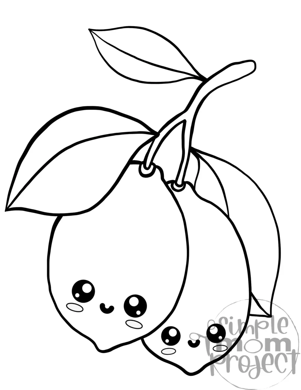 Adorable Lemon Coloring Page Printable for Kids and Adults - Image 9