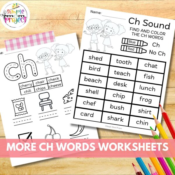 These awesome worksheets are like secret agents on a mission to supercharge kids' phonics skills and conquer the mighty "ch" sound in the most epic way possible! With exciting coloring quests and brain-teasing word hunts, each task is a treasure trove of fun waiting to be explored. Parents and teachers are in for a treat with this mix of activities that spark imagination and puzzle-solving skills. Get ready to dive into a colorful world of "ch" words armed with crayons, pencils, and a spirit of adventure!