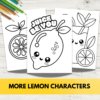 Get ready for a zesty adventure with our lemon-themed coloring pages! Dive into a world of cheerful lemon characters, refreshing lemonade, and puns that will make you peel with laughter. It's a fun-filled journey that will boost fine motor skills and ignite wild imaginations for kids and adults alike!