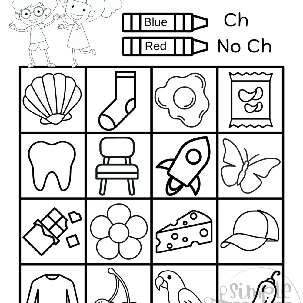 These awesome worksheets are like secret agents on a mission to supercharge kids' phonics skills and conquer the mighty "ch" sound in the most epic way possible! With exciting coloring quests and brain-teasing word hunts, each task is a treasure trove of fun waiting to be explored. Parents and teachers are in for a treat with this mix of activities that spark imagination and puzzle-solving skills. Get ready to dive into a colorful world of "ch" words armed with crayons, pencils, and a spirit of adventure!