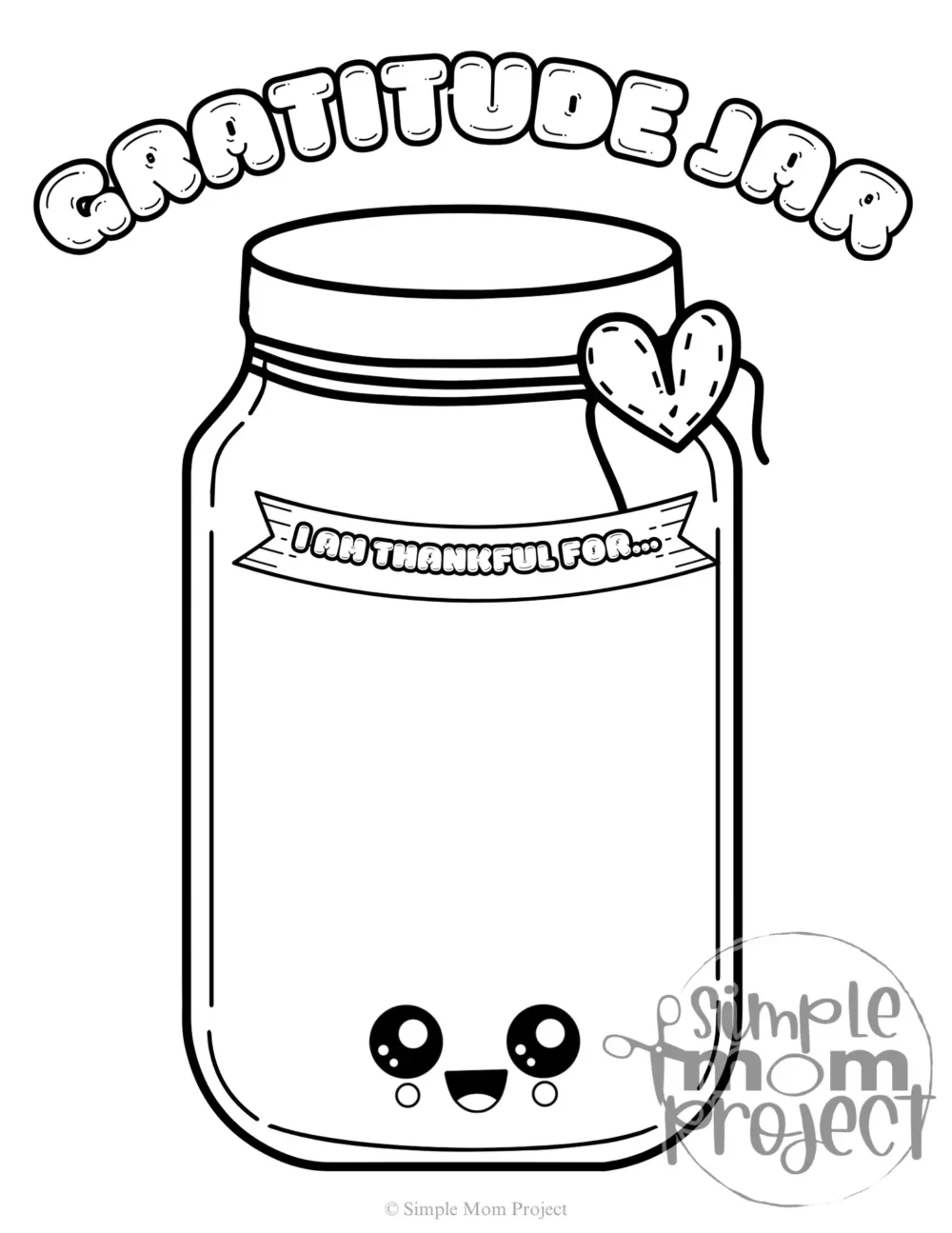 I am Thankful Coloring Book | Gratitude Coloring Page | Gratitude Jar - Image 5