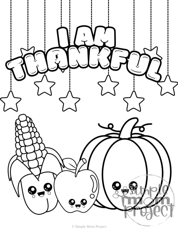 I am Thankful Coloring Book | Gratitude Coloring Page | Gratitude Jar - Image 7