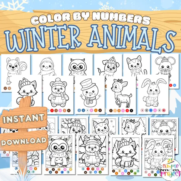 Get ready for some frosty fun with winter-themed color by number printables! Dive into a world of snowmen, penguins, and deer, perfect for keeping the little ones entertained indoors. As kids match numbers with colors, they'll sharpen their skills and get those creative juices flowing. It's not just about coloring; it's about bonding, boosting confidence, and making magical winter memories with the whole family!