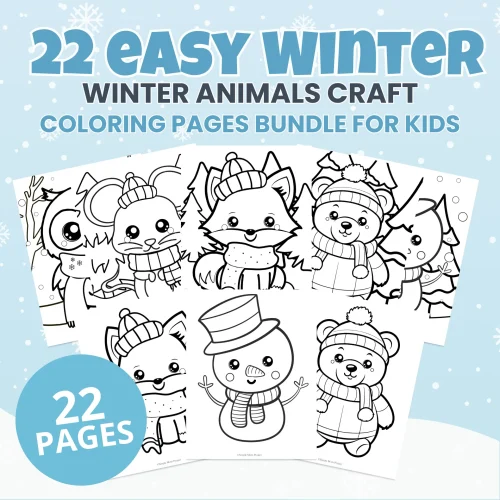 ❄️ Add cozy fun to your classroom with these Winter Animals Coloring Pages! Includes 22 pages — 11 with scenery and 11 without. Perfect for preschool & kindergarten.