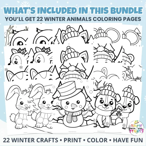 ☃️ These winter coloring sheets feature penguins, foxes, bears, owls, and more! Great for early finishers, art centers, and winter units.