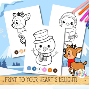 Get ready for some frosty fun with winter-themed color by number printables! Dive into a world of snowmen, penguins, and deer, perfect for keeping the little ones entertained indoors. As kids match numbers with colors, they'll sharpen their skills and get those creative juices flowing. It's not just about coloring; it's about bonding, boosting confidence, and making magical winter memories with the whole family!