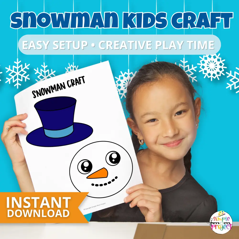 Kids can create their own snowman character for pretend play and puppet shows with this cute winter craft.
