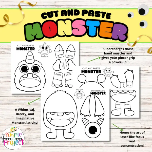 Get ready to unleash your inner monster Picasso with our Black and White Build-a-Monster Crafts! They're not just a blast to make, but they also sneak in some fine motor skill magic for the kiddos! And guess what? They pull double duty as cute fall decorations too! But wait, there’s more! These little monsters can spark epic storytelling adventures, inspiring kids to spin wild tales about their monstrous escapades. It’s a perfect way to boost their narrative chops and ignite a love for imaginative play!