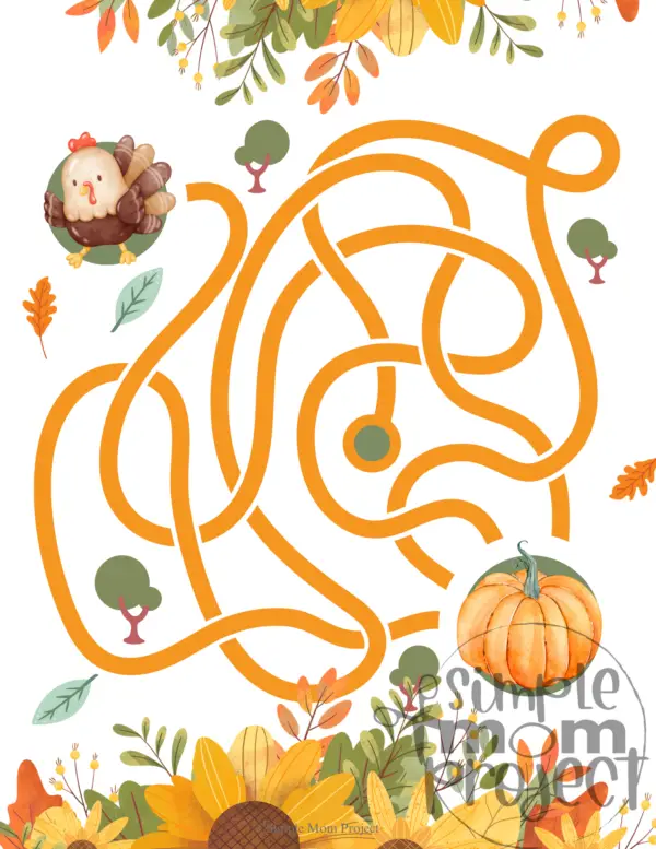 10 Cute Printable Fall and Autumn Maze Worksheets for Kids - Image 6