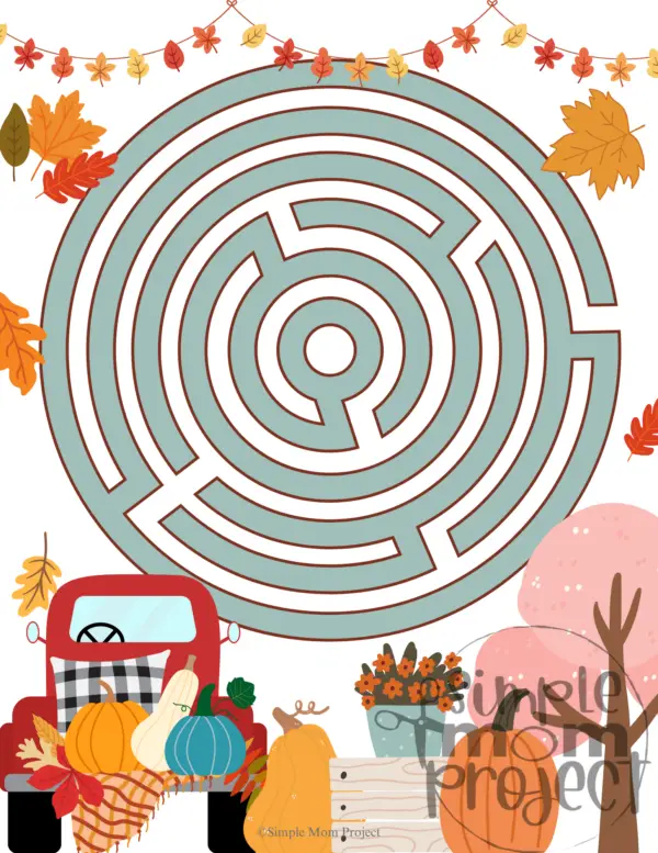 10 Cute Printable Fall and Autumn Maze Worksheets for Kids - Image 7