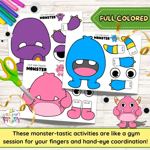 Get ready to unleash your inner monster Picasso with our Full Color and Black and White Build-a-Monster Crafts! They're not just a blast to make, but they also sneak in some fine motor skill magic for the kiddos! And guess what? They pull double duty as cute fall decorations too! But wait, there’s more! These little monsters can spark epic storytelling adventures, inspiring kids to spin wild tales about their monstrous escapades. It’s a perfect way to boost their narrative chops and ignite a love for imaginative play!