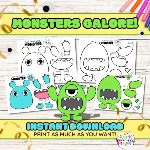 Get ready to unleash your inner monster Picasso with our Full Color and Black and White Build-a-Monster Crafts! They're not just a blast to make, but they also sneak in some fine motor skill magic for the kiddos! And guess what? They pull double duty as cute fall decorations too! But wait, there’s more! These little monsters can spark epic storytelling adventures, inspiring kids to spin wild tales about their monstrous escapades. It’s a perfect way to boost their narrative chops and ignite a love for imaginative play!