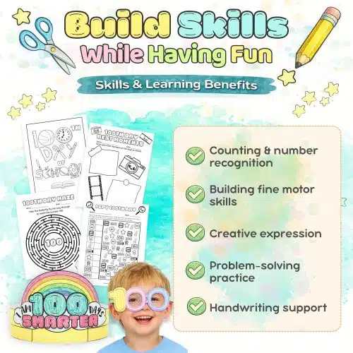 Planning the 100th Day? These print & go activities keep kids engaged with math, writing, crafts, and movement. Perfect for busy teachers!