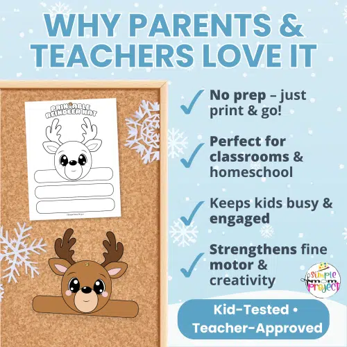 🎨 This Printable Reindeer Headband Craft is perfect for winter storytelling, photo ops, and hands-on fine motor practice. Just print, cut, and wear!