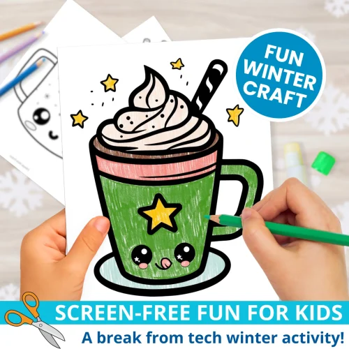 📚 Fill your winter centers with this set of 20 cozy mug coloring pages. Simple, no-prep printables perfect for preschool and kindergarten.