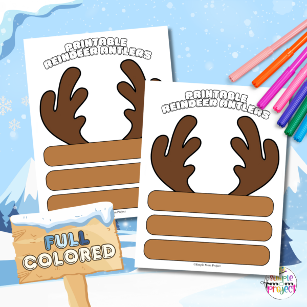 Create festive reindeer antlers with construction paper using a fun reindeer antler template. Choose between a blank or pre-colored version to spark creativity. Encourage students to decorate with glitter, stickers, or pom-poms, enhancing their fine motor skills. After crafting, organize a reindeer parade to spread joy and celebrate the winter season together!