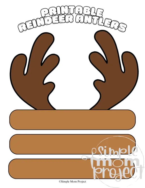 Reindeer Antler Printable Template Hat Craft for Kids - Image 7