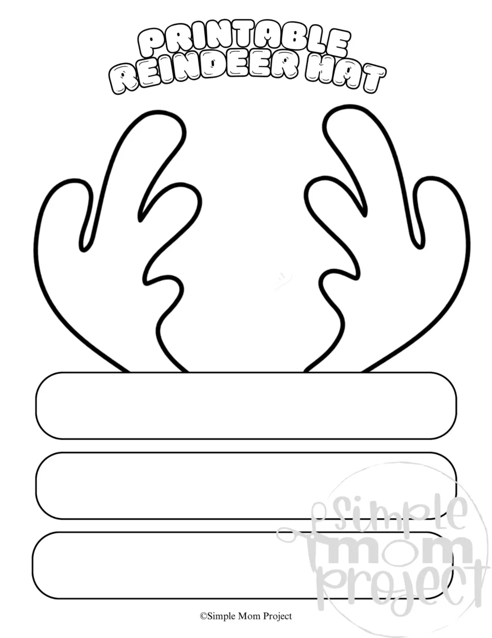 Reindeer Antler Printable Template Hat Craft for Kids - Image 8